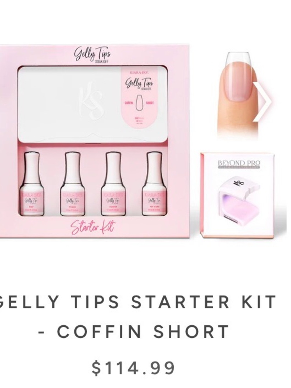 Kiara Sky Gelly Tips Starter Kit - Pink